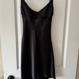 Zara Elegant Black Slip Dress